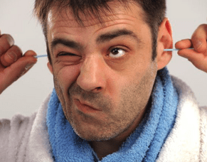 The wrong way to remove ear wax